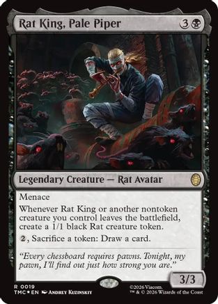 Image of Rat King, Pale Piper (Surge Foil) (TMC-019) - Commander: Teenage Mutant Ninja Turtles Foil