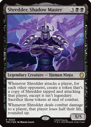 Image of Shredder, Shadow Master (Surge Foil) (TMC-020) - Commander: Teenage Mutant Ninja Turtles Foil