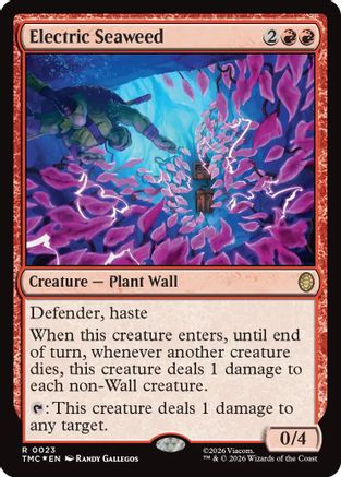 Image of Electric Seaweed (Surge Foil) (TMC-023) - Commander: Teenage Mutant Ninja Turtles Foil
