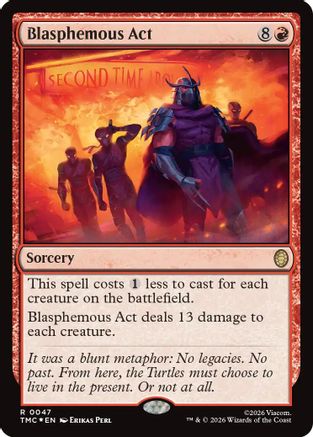 Image of Blasphemous Act (Surge Foil) (TMC-047) - Commander: Teenage Mutant Ninja Turtles Foil