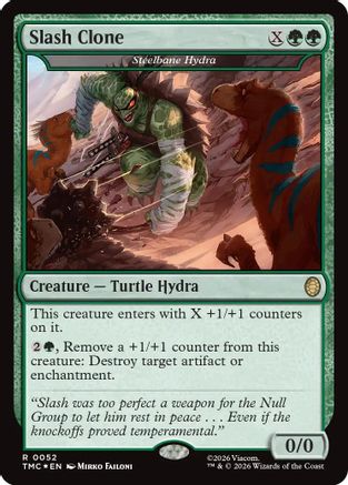 Image of Slash Clone - Steelbane Hydra (Surge Foil) (TMC-052) - Commander: Teenage Mutant Ninja Turtles Foil