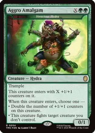 Image of Aggro Amalgam - Voracious Hydra (Surge Foil) (TMC-054) - Commander: Teenage Mutant Ninja Turtles Foil