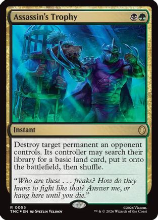 Image of Assassin's Trophy (Surge Foil) (TMC-055) - Commander: Teenage Mutant Ninja Turtles Foil