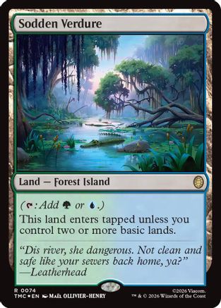 Image of Sodden Verdure (Surge Foil) (TMC-074) - Commander: Teenage Mutant Ninja Turtles Foil
