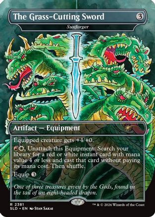 Image of The Grass-Cutting Sword - Sunforger (SLD-2381) - Secret Lair Drop Series