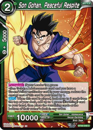 Image of Son Gohan, Peaceful Respite (BT30-048) - Three Glorious Fighters