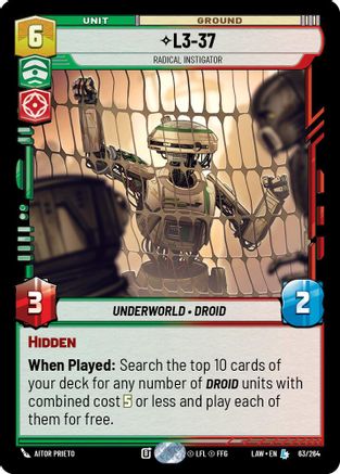 Image of L3-37 - Radical Instigator (63/264) - A Lawless Time