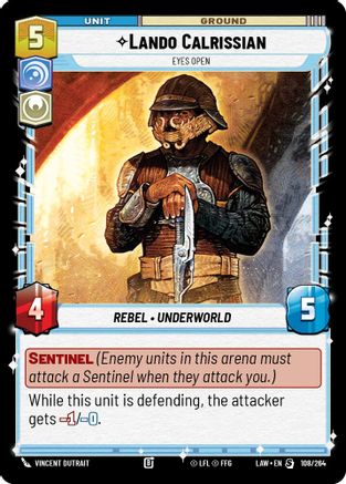 Image of Lando Calrissian - Eyes Open (108/264) - A Lawless Time