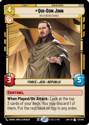 Image of Qui-Gon Jinn - Influencing Chance (237/264) - A Lawless Time