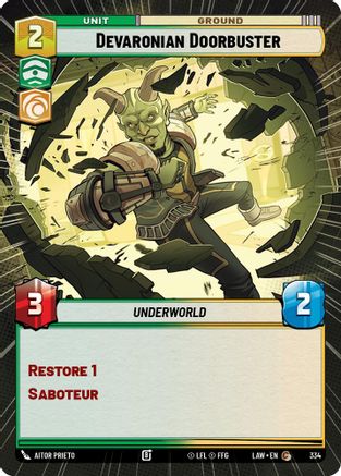 Image of Devaronian Doorbuster (Hyperspace) (334) - A Lawless Time