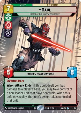 Image of Maul - Master of the Shadow Collective (Hyperspace) (318) - A Lawless Time