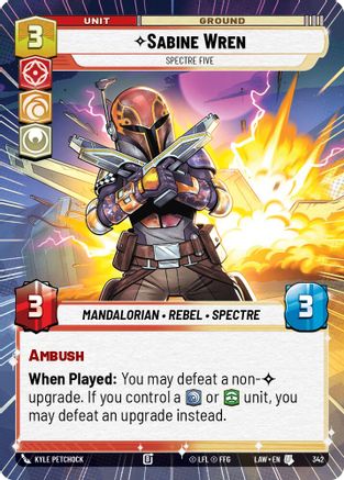 Image of Sabine Wren - Spectre Five (Hyperspace) (342) - A Lawless Time