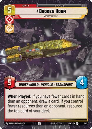 Image of Broken Horn - Vizago's Pride (Hyperspace) (347) - A Lawless Time