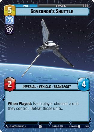 Image of Governor's Shuttle (Hyperspace) (363) - A Lawless Time