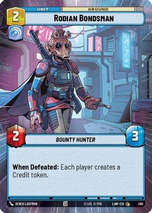 Image of Rodian Bondsman (Hyperspace) (380) - A Lawless Time