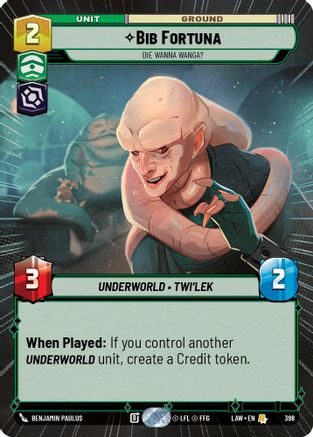 Image of Bib Fortuna - Die Wanna Wanga? (Hyperspace) (398) - A Lawless Time