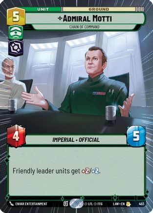 Image of Admiral Motti - Chain of Command (Hyperspace) (403) - A Lawless Time