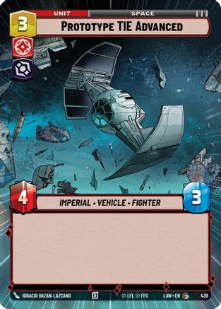Image of Prototype TIE Advanced (Hyperspace) (439) - A Lawless Time