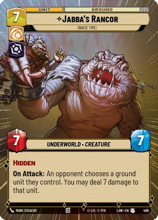 Image of Jabba's Rancor - Snack Time! (Hyperspace) (480) - A Lawless Time