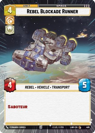 Image of Rebel Blockade Runner (Hyperspace) (486) - A Lawless Time