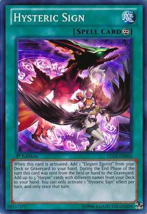 Image of Hysteric Sign (LTGY-EN065) - Lord of the Tachyon Galaxy 1st Edition