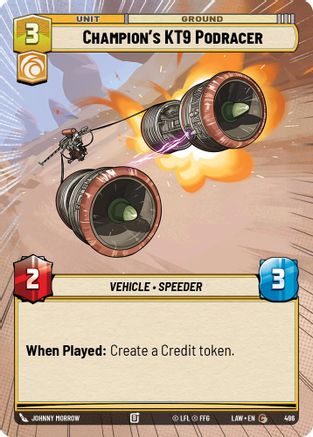 Image of Champion's KT-9 Podracer (Hyperspace) (496) - A Lawless Time