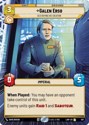 Image of Galen Erso - Destroying His Creation (Hyperspace) (497) - A Lawless Time