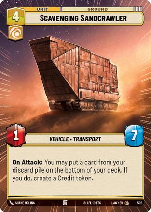 Image of Scavenging Sandcrawler (Hyperspace) (502) - A Lawless Time