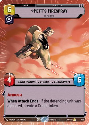 Image of Fett's Firespray - In Pursuit (Hyperspace) (516) - A Lawless Time