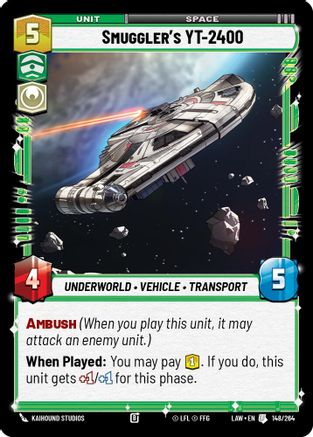 Image of Smuggler's YT-2400 (148/264) - A Lawless Time