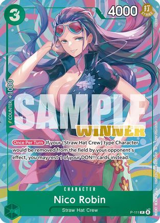 Image of Nico Robin (Heroines Battle Winner Pack) (P-111) - One Piece Promotion Cards Foil
