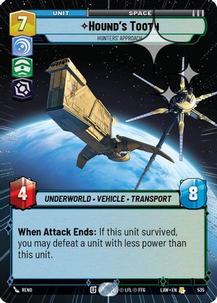 Image of Hound's Tooth - Hunters' Approach (Hyperspace Foil) (535) - A Lawless Time Foil