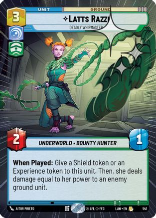 Image of Latts Razzi - Deadly Whipmaster (Hyperspace Foil) (541) - A Lawless Time Foil