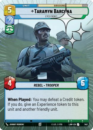 Image of Taramyn Barcona - Eyes Front! (Hyperspace Foil) (542) - A Lawless Time Foil