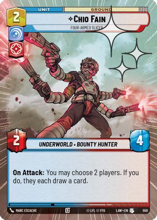 Image of Chio Fain - Four-Armed Slicer (Hyperspace Foil) (550) - A Lawless Time Foil