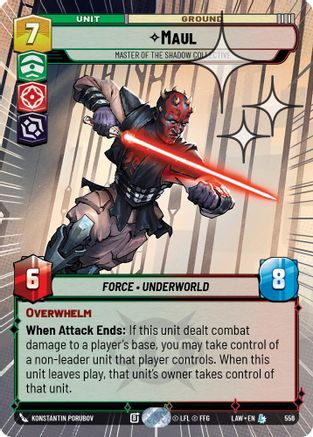 Image of Maul - Master of the Shadow Collective (Hyperspace Foil) (556) - A Lawless Time Foil