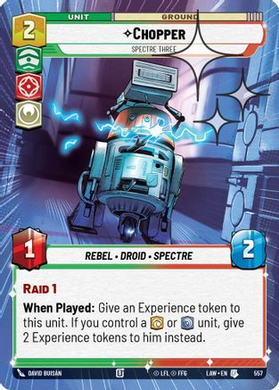 Image of Chopper - Spectre Three (Hyperspace Foil) (557) - A Lawless Time Foil