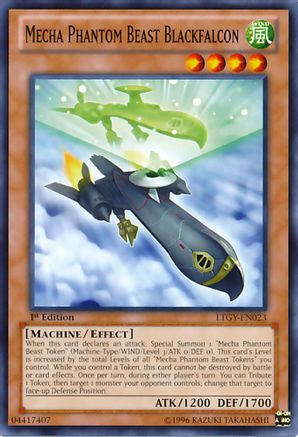 Image of Mecha Phantom Beast Blackfalcon (LTGY-EN023) - Lord of the Tachyon Galaxy 1st Edition