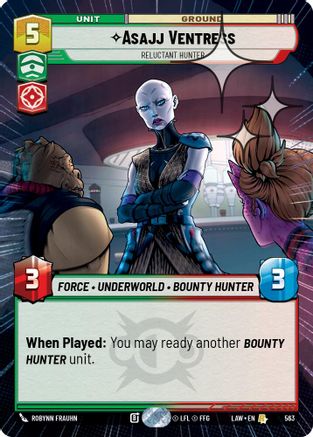 Image of Asajj Ventress - Reluctant Hunter (Hyperspace Foil) (563) - A Lawless Time Foil