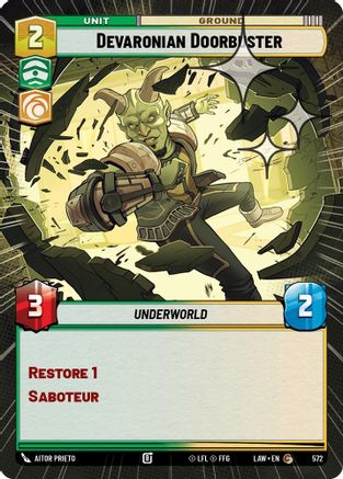 Image of Devaronian Doorbuster (Hyperspace Foil) (572) - A Lawless Time Foil