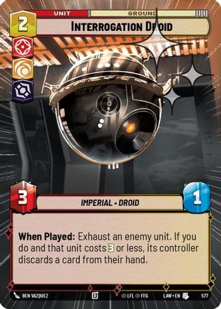Image of Interrogation Droid (Hyperspace Foil) (577) - A Lawless Time Foil