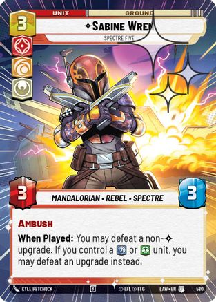 Image of Sabine Wren - Spectre Five (Hyperspace Foil) (580) - A Lawless Time Foil