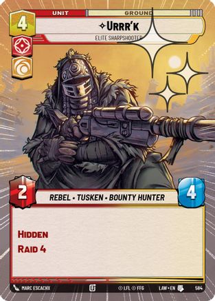 Image of Urrr'k - Elite Sharpshooter (Hyperspace Foil) (584) - A Lawless Time Foil
