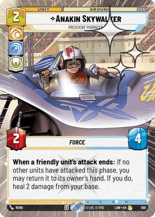 Image of Anakin Skywalker - Prescient Podracer (Hyperspace Foil) (590) - A Lawless Time Foil