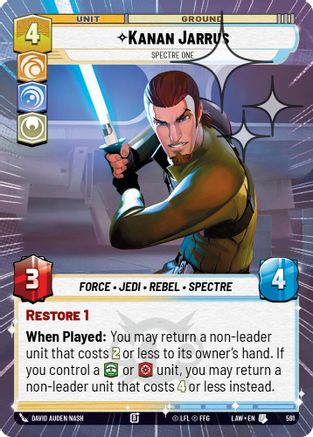 Image of Kanan Jarrus - Spectre One (Hyperspace Foil) (591) - A Lawless Time Foil