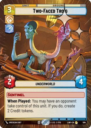 Image of Two-Faced Troig (Hyperspace Foil) (594) - A Lawless Time Foil