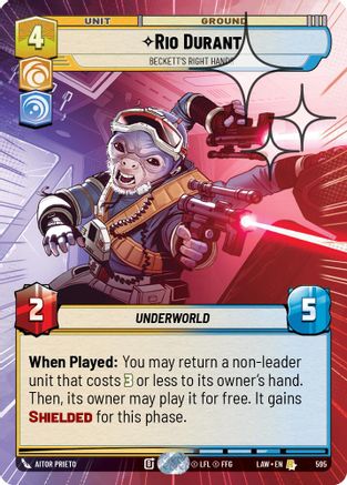 Image of Rio Durant - Beckett's Right Hands (Hyperspace Foil) (595) - A Lawless Time Foil