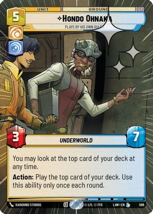 Image of Hondo Ohnaka - Plays By His Own Rules (Hyperspace Foil) (596) - A Lawless Time Foil