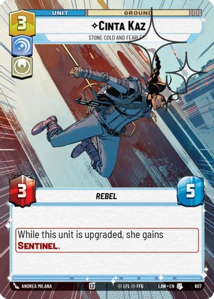 Image of Cinta Kaz - Stone Cold and Fearless (Hyperspace Foil) (607) - A Lawless Time Foil