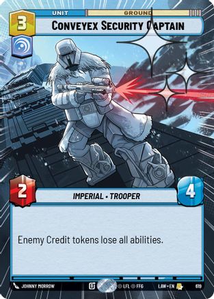 Image of Conveyex Security Captain (Hyperspace Foil) (619) - A Lawless Time Foil
